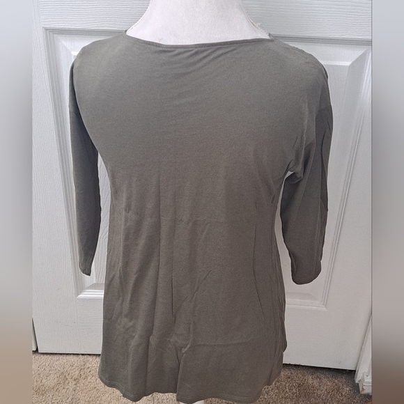 J. Jill Embroidered Olive Green Shirt  Size XS - Picture 3 of 10